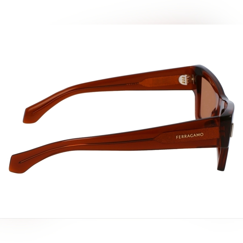 FULL INCLUSION-Ferragamo Brown Rectangular Indoor… - image 7